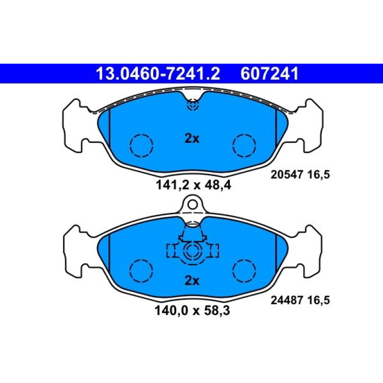 Bremsbelagsatz, Scheibenbremse 13.0460-7241.2 Bremsbelagsatz, Scheibenbremse 13.0460-7241.2