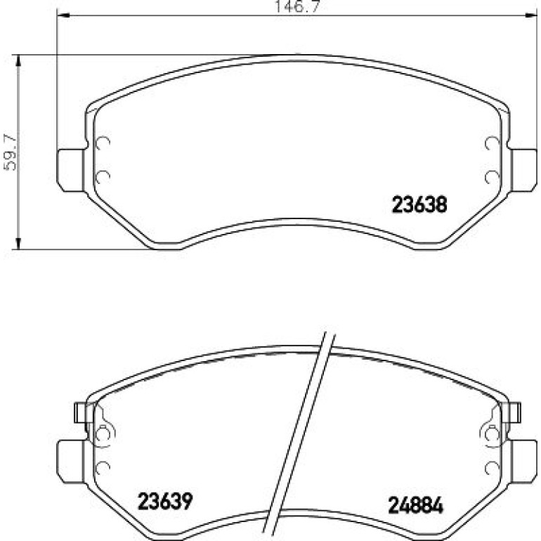 Bremsbelagsatz, Scheibenbremse 8DB 355 010-051 Bremsbelagsatz, Scheibenbremse 8DB 355 010-051