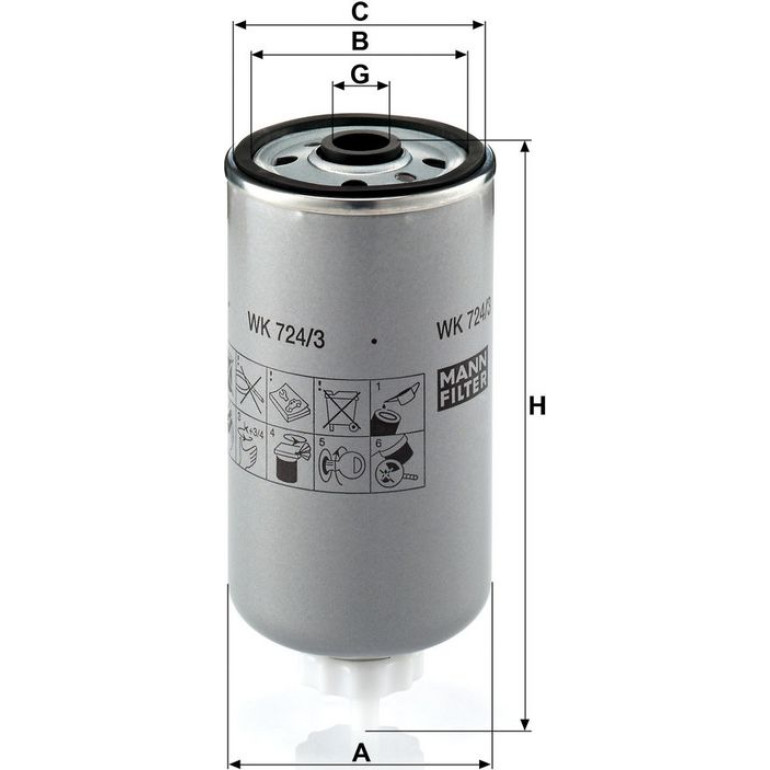 Kraftstofffilter WK 724/3 Kraftstofffilter WK 724/3