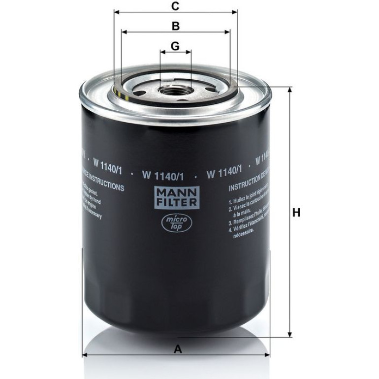 Ölfilter W 1140/1 Ölfilter W 1140/1