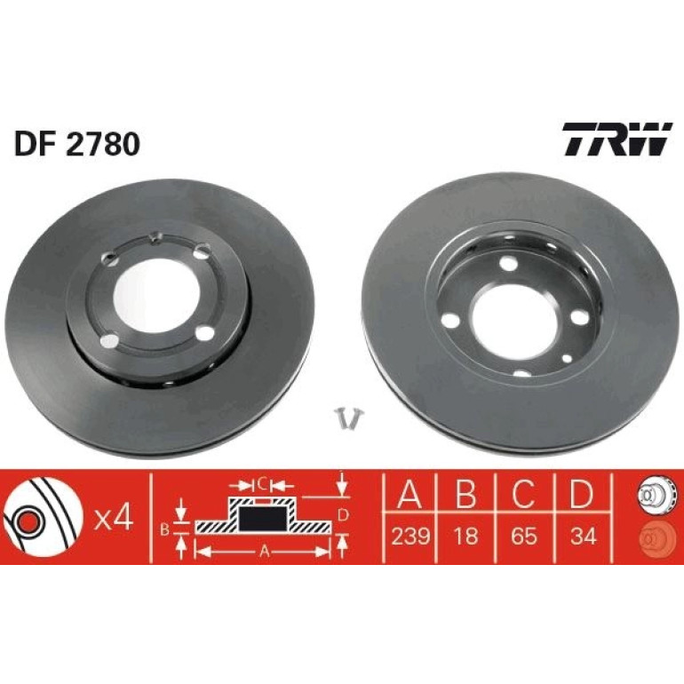 Bremsscheibe DF2780 Bremsscheibe DF2780