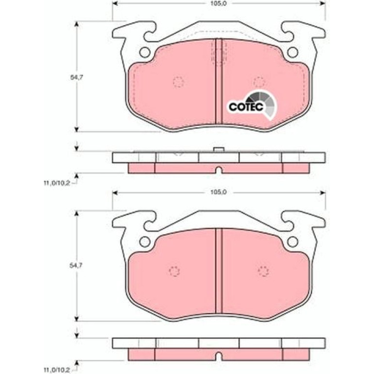 Bremsbelagsatz, Scheibenbremse GDB905
