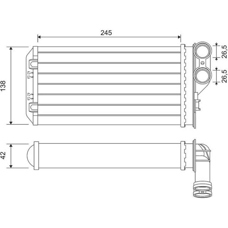 Wärmetauscher, Innenraumheizung 811503