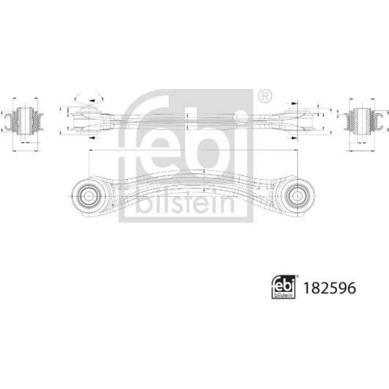 FEBI BILSTEIN 182596 Querlenker, Lenker, Radaufhängung FEBI BILSTEIN 182596 Querlenker, Lenker, Radaufhängung