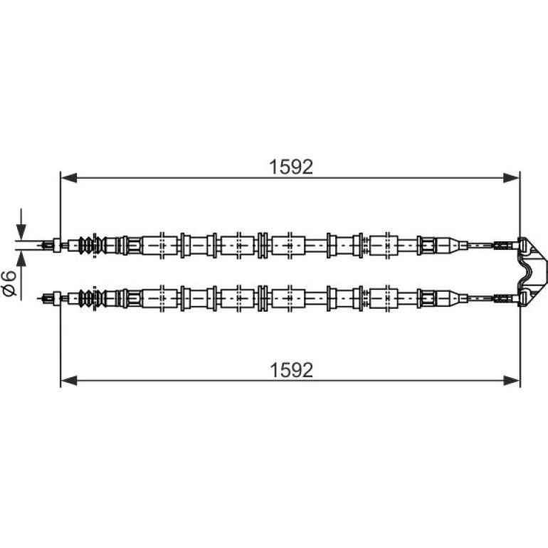 Seilzug, Feststellbremse 1 987 482 102 Seilzug, Feststellbremse 1 987 482 102