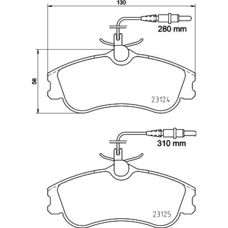 Bremsbelagsatz, Scheibenbremse 8DB 355 018-261 Bremsbelagsatz, Scheibenbremse 8DB 355 018-261