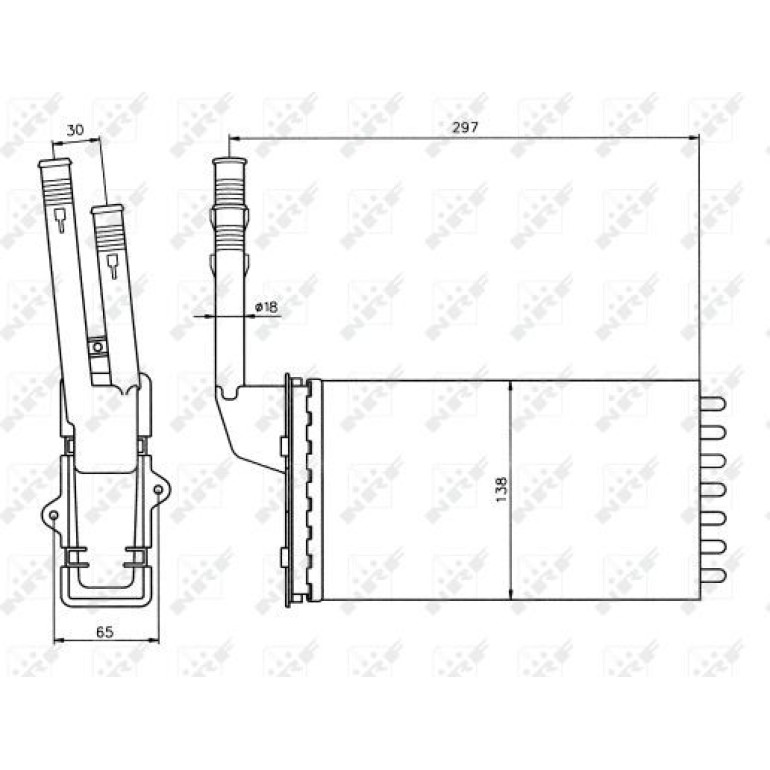 Wärmetauscher, Innenraumheizung 58064 Wärmetauscher, Innenraumheizung 58064