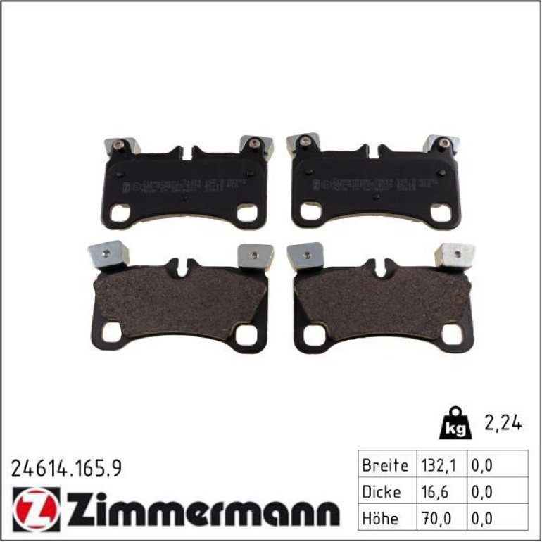 Bremsbelagsatz, Scheibenbremse 24614.165.9 Bremsbelagsatz, Scheibenbremse 24614.165.9