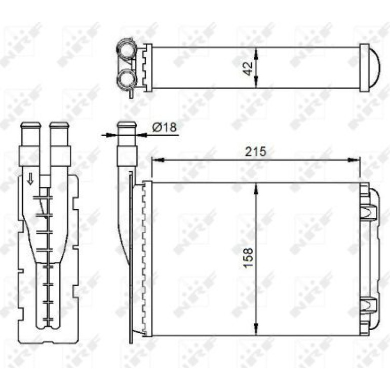 Wärmetauscher, Innenraumheizung 507339 Wärmetauscher, Innenraumheizung 507339