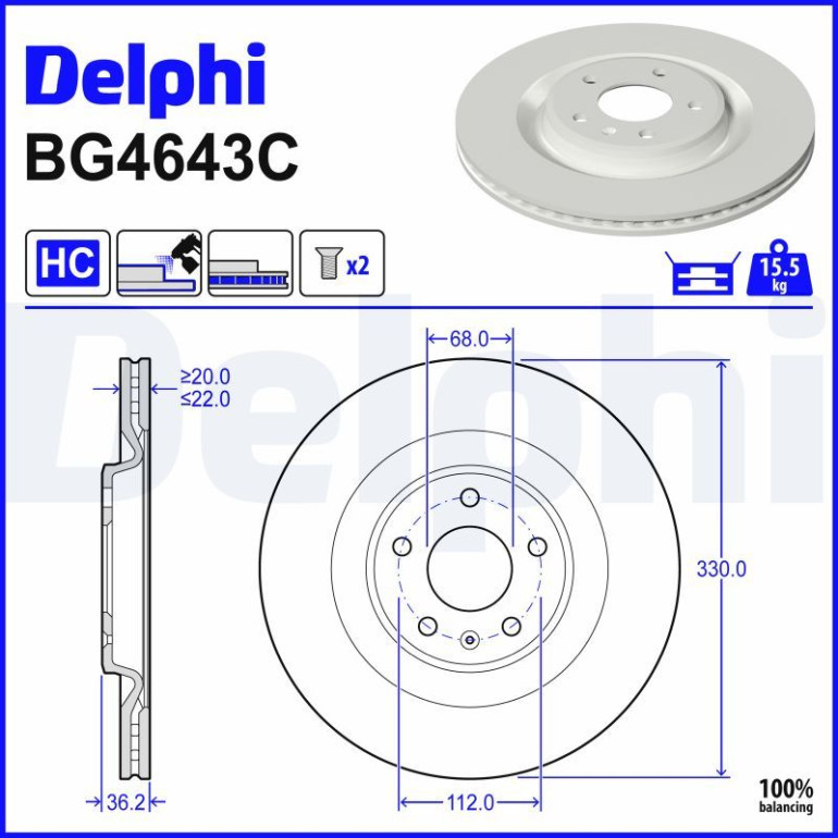 Bremsscheibe BG4643C Bremsscheibe BG4643C