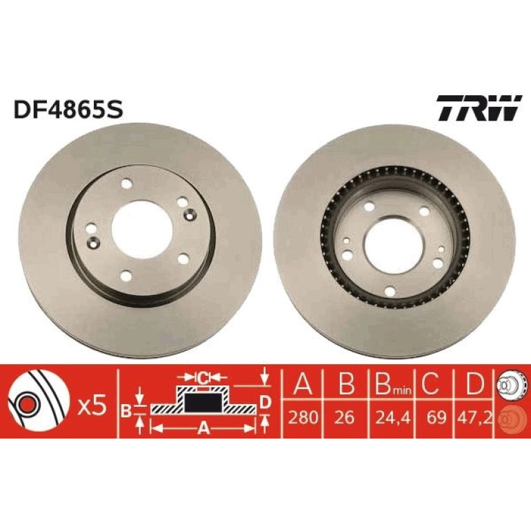 Bremsscheibe DF4865S