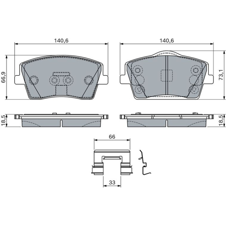 Bremsbelagsatz, Scheibenbremse 0 986 460 144 Bremsbelagsatz, Scheibenbremse 0 986 460 144