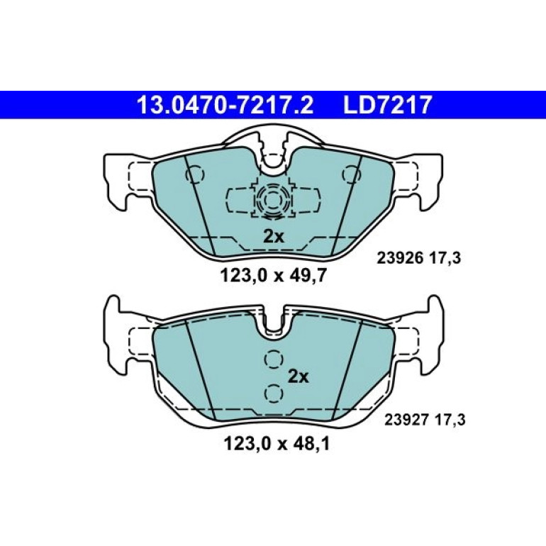 Bremsbelagsatz, Scheibenbremse 13.0470-7217.2 Bremsbelagsatz, Scheibenbremse 13.0470-7217.2
