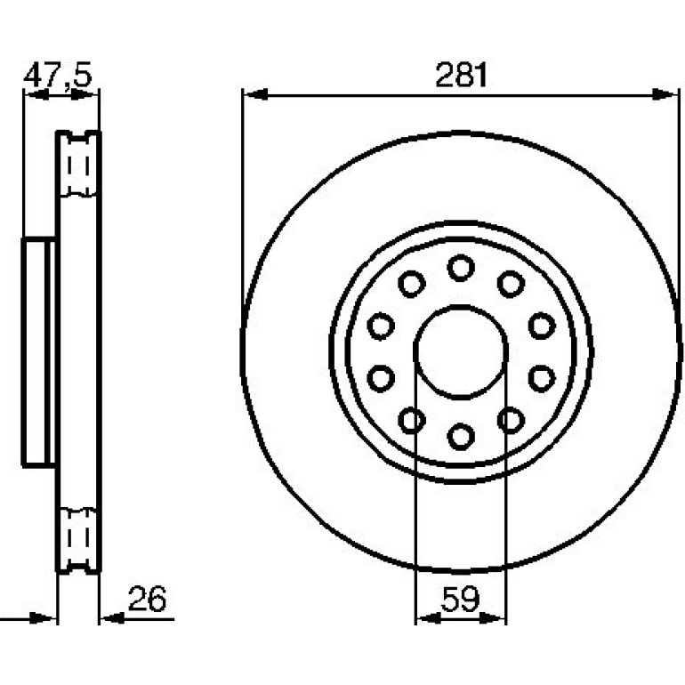 Bremsscheibe 0 986 478 460 Bremsscheibe 0 986 478 460