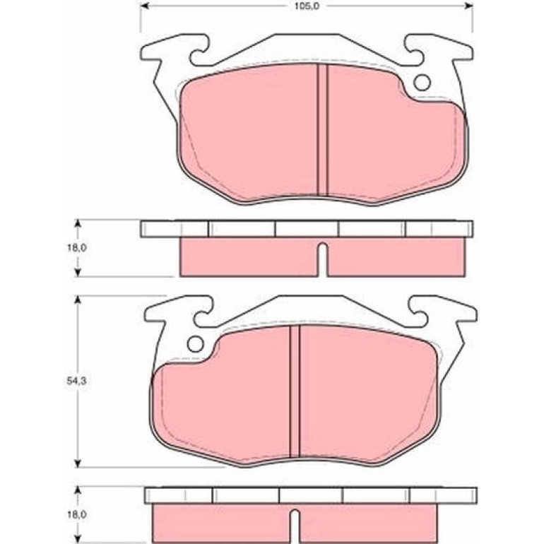 Bremsbelagsatz, Scheibenbremse GDB1277 Bremsbelagsatz, Scheibenbremse GDB1277