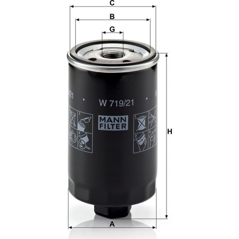 Ölfilter W 719/21 Ölfilter W 719/21