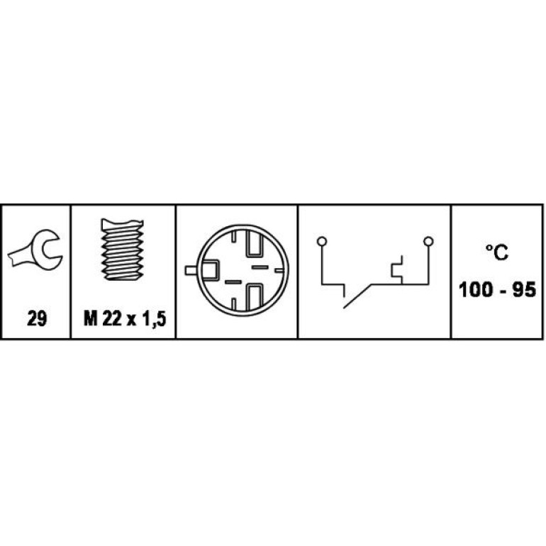 Temperaturschalter, Kühlerlüfter 6ZT 007 807-021 Temperaturschalter, Kühlerlüfter 6ZT 007 807-021