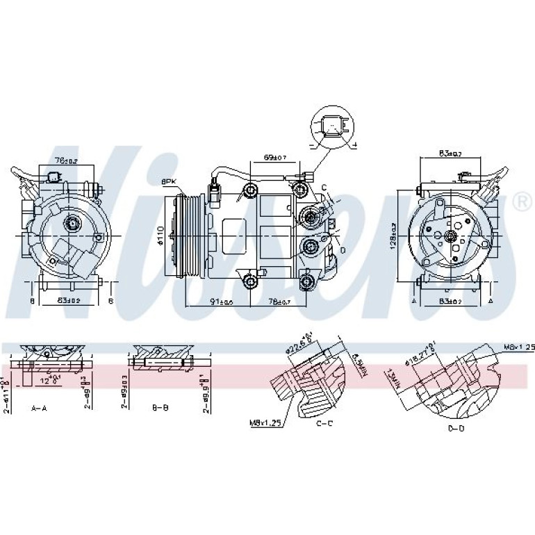 Kompressor, Klimaanlage 890655