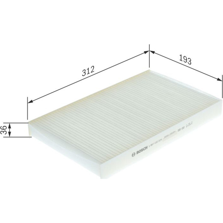 BOSCH 1 987 432 024 Innenraumfilter