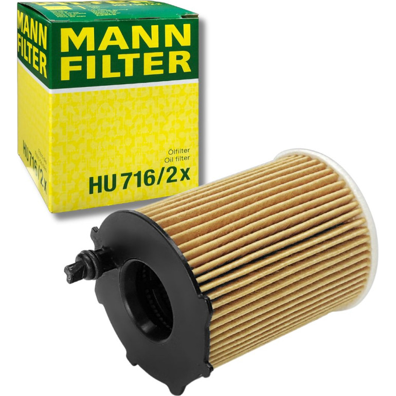 MANN-FILTER HU 716/2 x Ölfilter mit Dichtung, Filtereinsatz MANN-FILTER HU 716/2 x Ölfilter mit Dichtung, Filtereinsatz