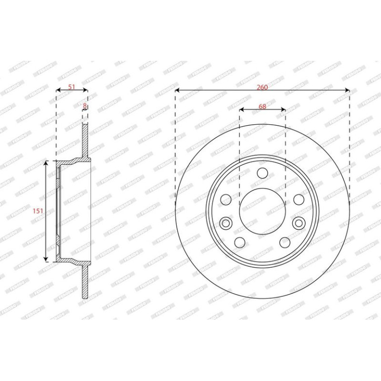 Bremsscheibe DDF3045C