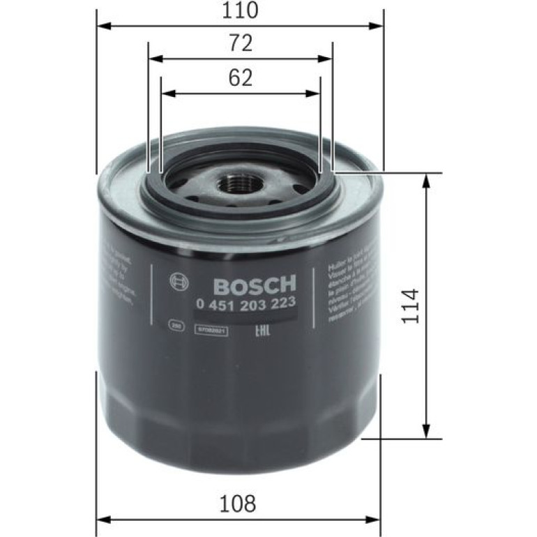 BOSCH 0 451 203 223 Ölfilter BOSCH 0 451 203 223 Ölfilter