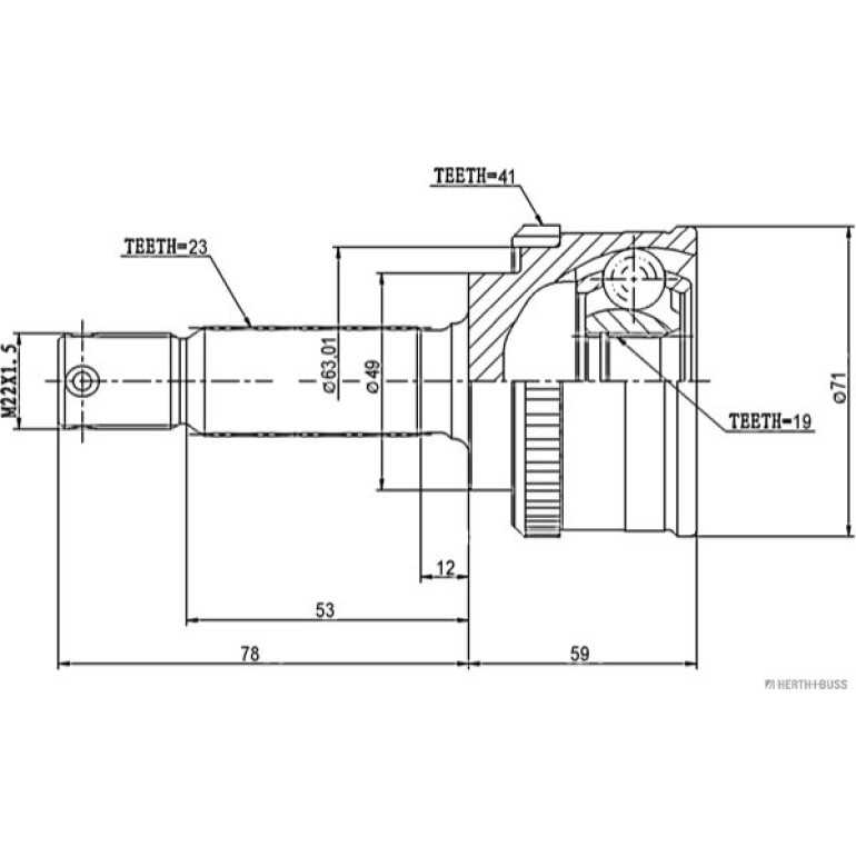 Gelenksatz, Antriebswelle J2828116 Gelenksatz, Antriebswelle J2828116