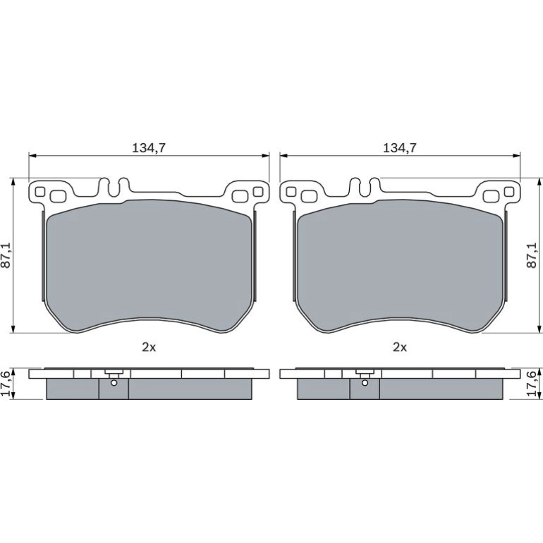 BOSCH 0 986 494 985 Bremsbeläge passend für MERCEDES-BENZ SL, S-Klasse Low-Metallic, mit Anti-Quietsch-Blech BOSCH 0 986 494 985 Bremsbeläge passend für MERCEDES-BENZ SL, S-Klasse Low-Metallic, mit Anti-Quietsch-Blech