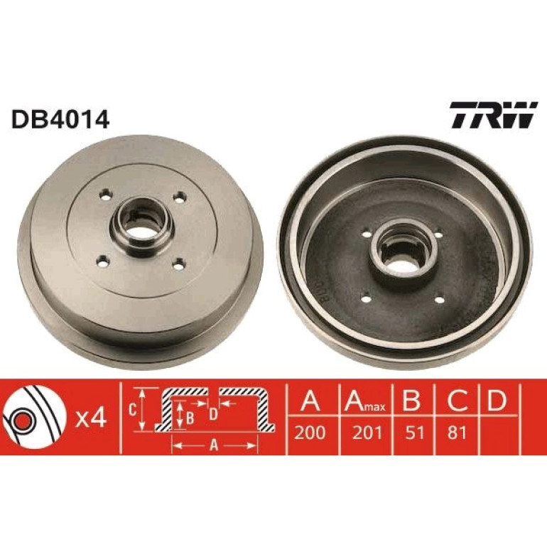 Bremstrommel DB4014 Bremstrommel DB4014