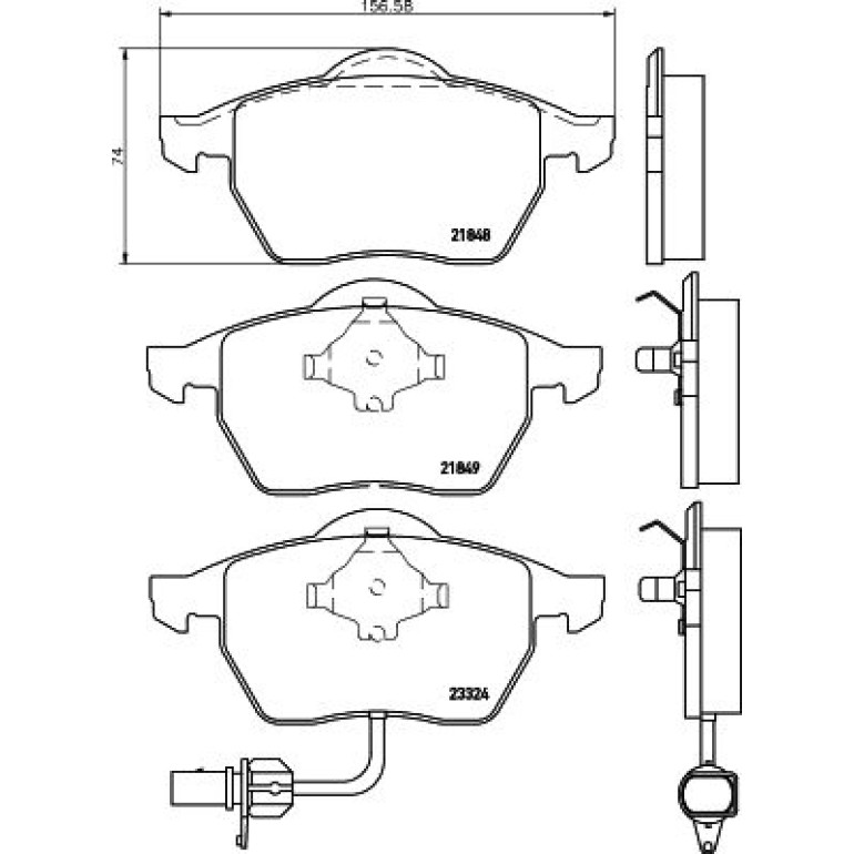 Bremsbelagsatz, Scheibenbremse 8DB 355 008-911 Bremsbelagsatz, Scheibenbremse 8DB 355 008-911