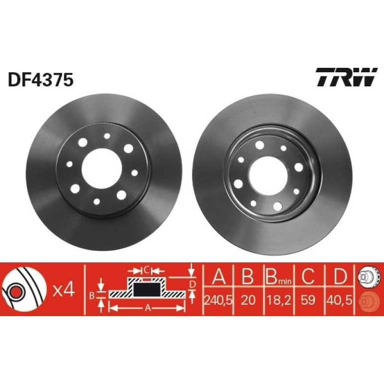 Bremsscheibe DF4375 Bremsscheibe DF4375