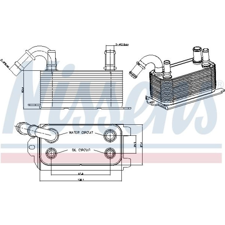 Ölkühler, Automatikgetriebe 90661 Ölkühler, Automatikgetriebe 90661
