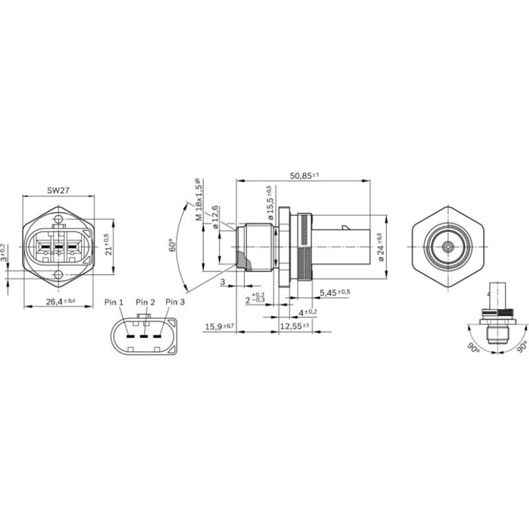 Sensor, Kraftstoffdruck 0 281 002 842 Sensor, Kraftstoffdruck 0 281 002 842