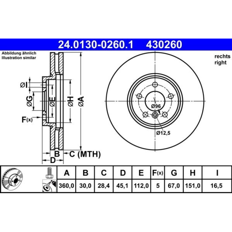 Bremsscheibe 24.0130-0260.1