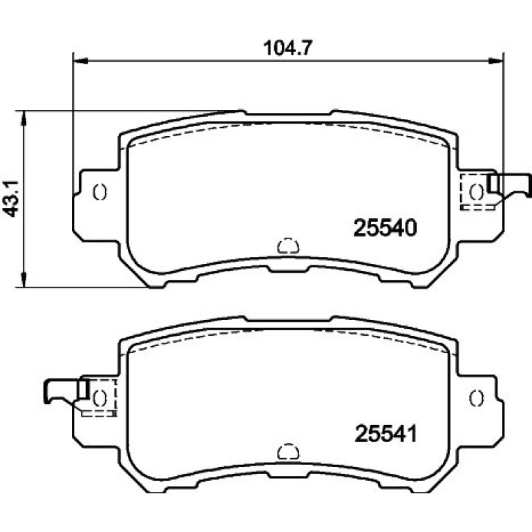 Bremsbelagsatz, Scheibenbremse 8DB 355 020-151 Bremsbelagsatz, Scheibenbremse 8DB 355 020-151