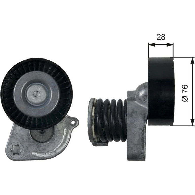 Spannrolle, Keilrippenriemen T39207