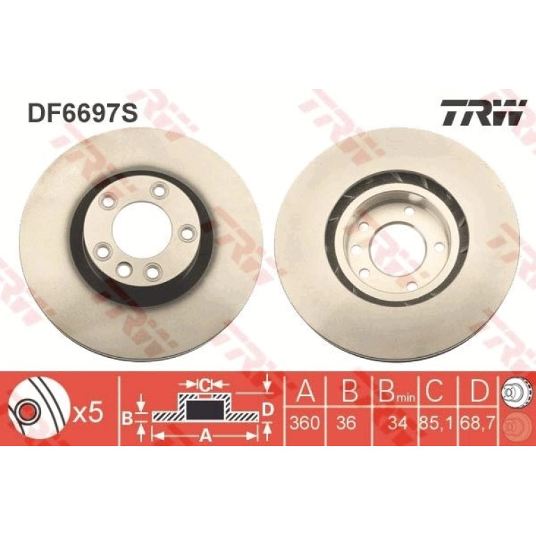 Bremsscheibe DF6697S Bremsscheibe DF6697S