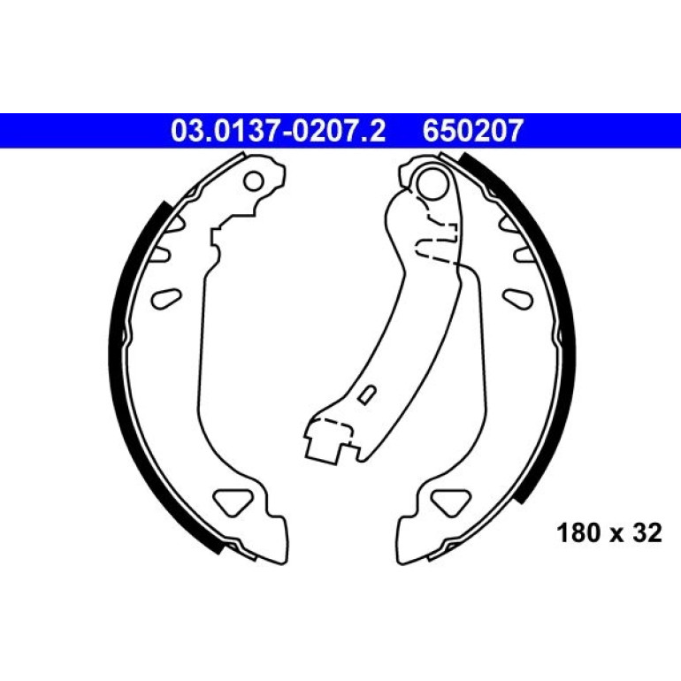 Bremsbackensatz 03.0137-0207.2 Bremsbackensatz 03.0137-0207.2