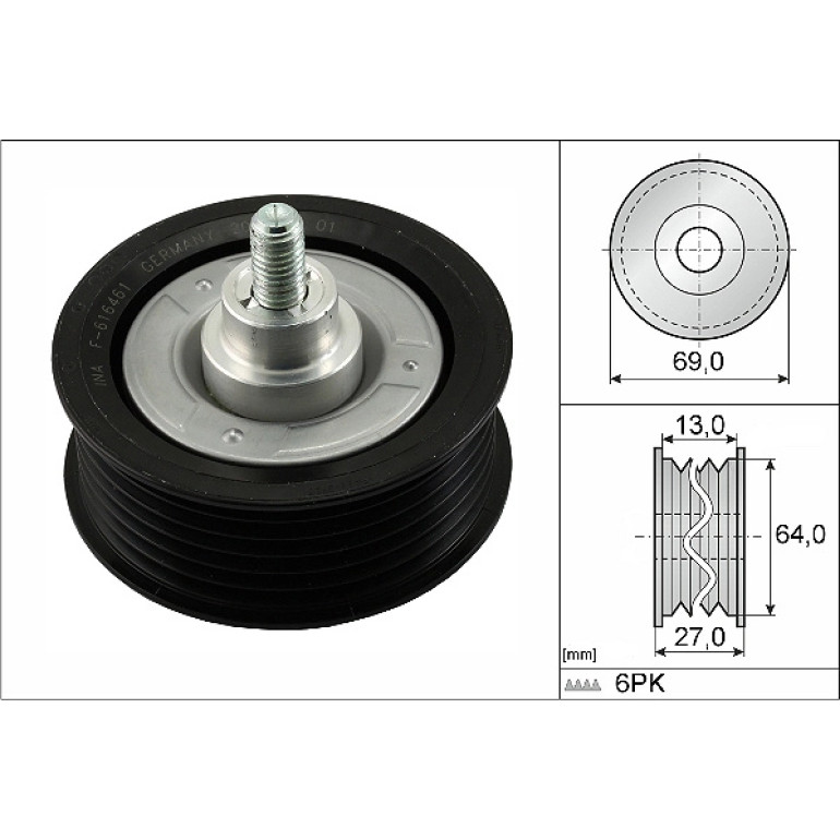 Umlenk-/Führungsrolle, Keilrippenriemen 532 0477 10