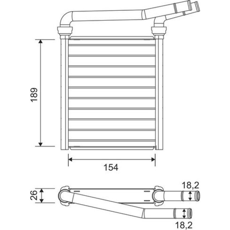 Wärmetauscher, Innenraumheizung 811626 Wärmetauscher, Innenraumheizung 811626