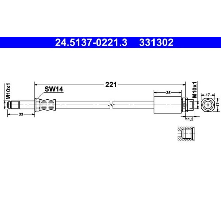 Bremsschlauch 24.5137-0221.3