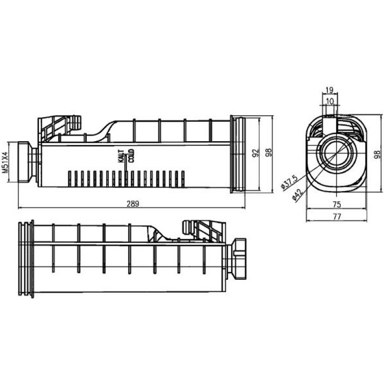 Ausgleichsbehälter, Kühlmittel CRT 114 000S Ausgleichsbehälter, Kühlmittel CRT 114 000S