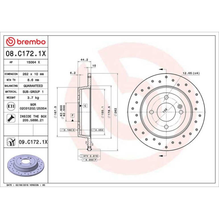 Bremsscheibe 08.C172.1X Bremsscheibe 08.C172.1X