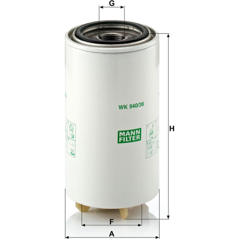 Kraftstofffilter WK 940/36 X Kraftstofffilter WK 940/36 X