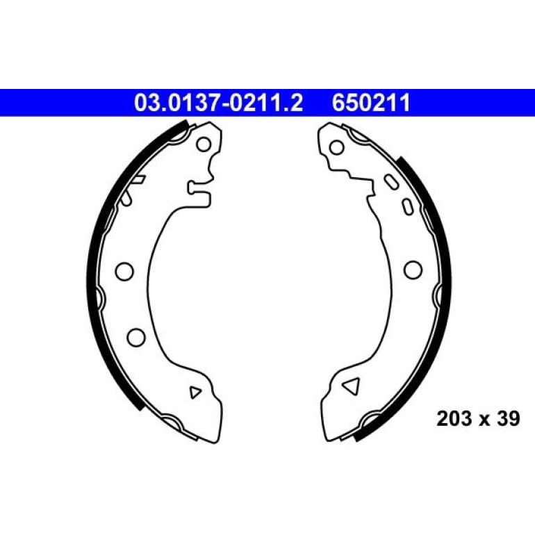 Bremsbackensatz 03.0137-0211.2 Bremsbackensatz 03.0137-0211.2