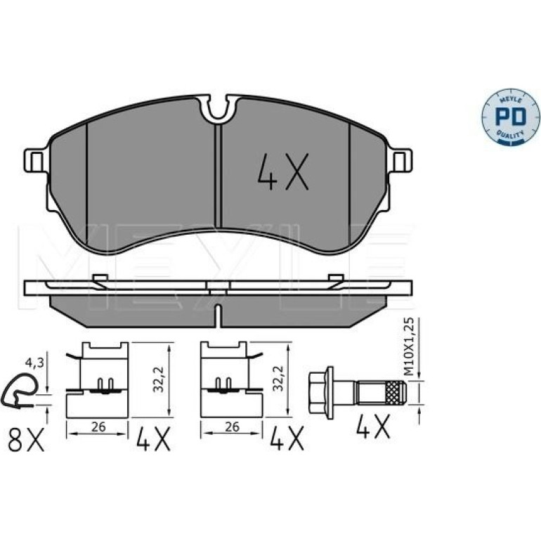 Bremsbelagsatz, Scheibenbremse 025 221 4721/PD