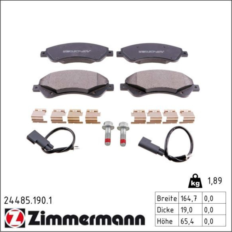 Bremsbelagsatz, Scheibenbremse 24485.190.1 Bremsbelagsatz, Scheibenbremse 24485.190.1
