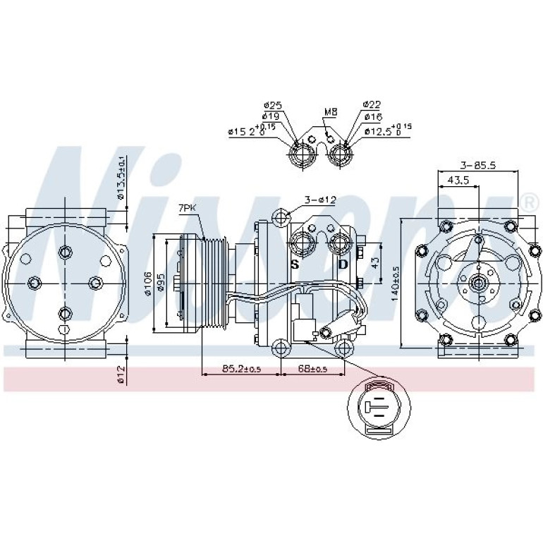 Kompressor, Klimaanlage 89331 Kompressor, Klimaanlage 89331