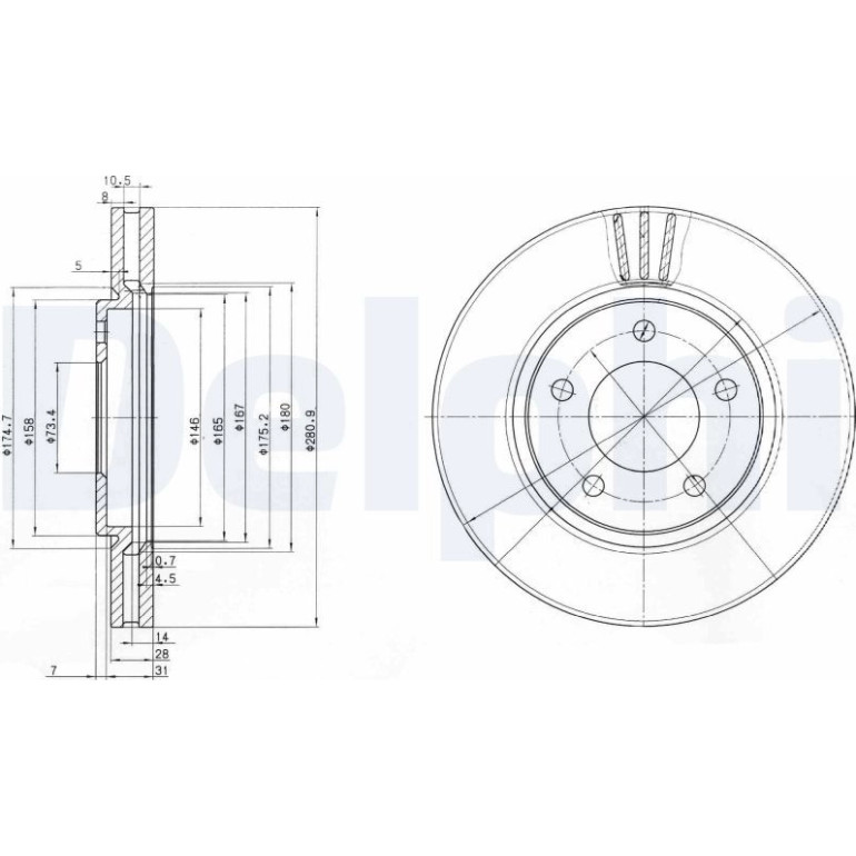 Bremsscheibe BG3715 Bremsscheibe BG3715