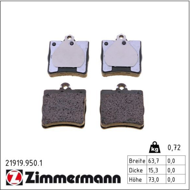 Bremsbelagsatz, Scheibenbremse 21919.950.1 Bremsbelagsatz, Scheibenbremse 21919.950.1